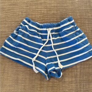 Blue and White Striped toddler Shorts